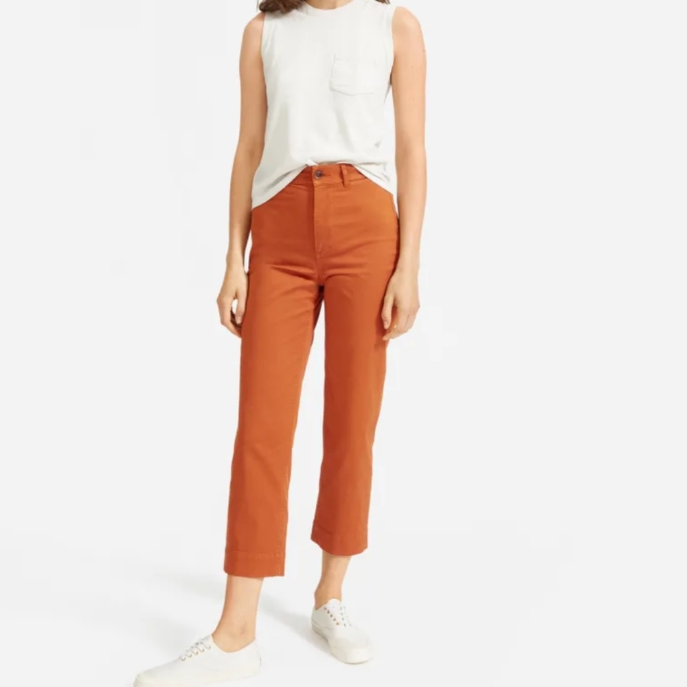 Lightweight Straight Leg Crop Pants